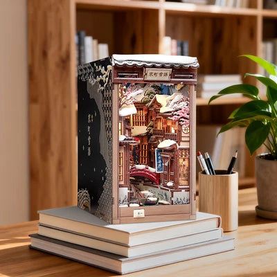 CUTEBEE DIY Book Nook Kit  Kyoto Snow Whisper