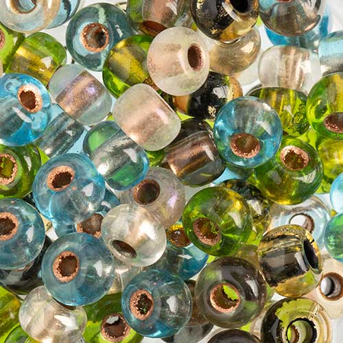 Czech Seed Beads apx 24g Vial 2/0 Mixed Earth Tone C/L