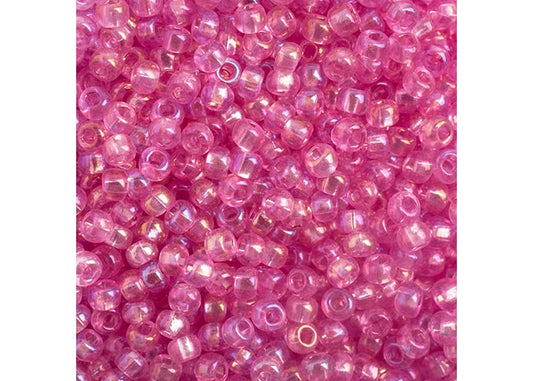 CZECH SEED BEAD APX 22G VIAL 10/0 TRANSPARENT LILAC RAINBOW AB