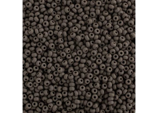 CZECH SEED BEAD APX 22G VIAL 10/0 OPAQUE GREY