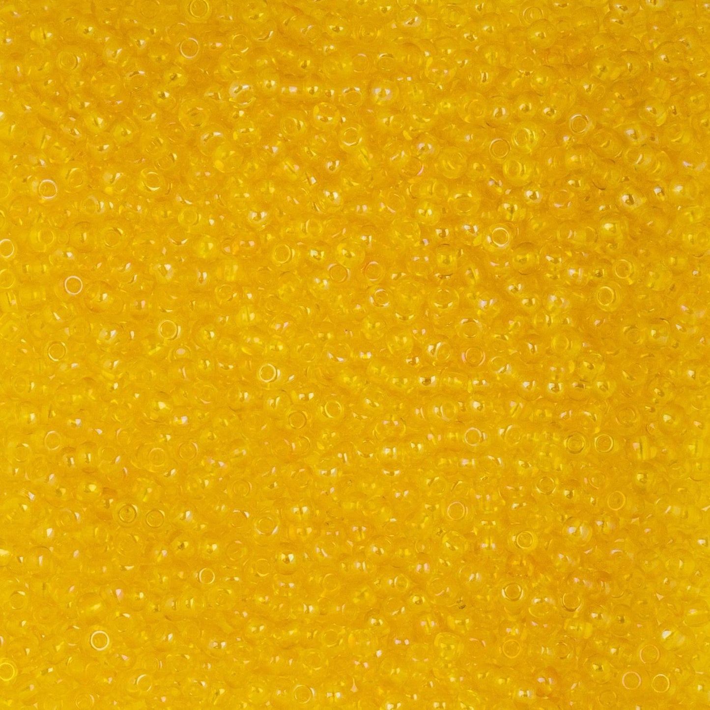 Czech Seed Beads apx. 22g Vial 10/0 Transparent Iris Yellow