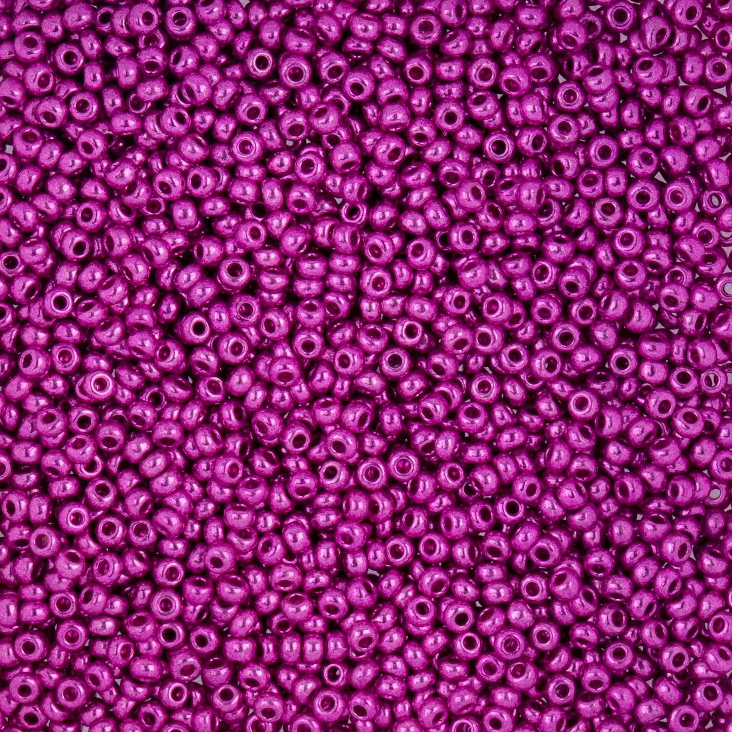 Czech Seed Beads apx. 22g Vial 10/0 Metallic Fuchsia