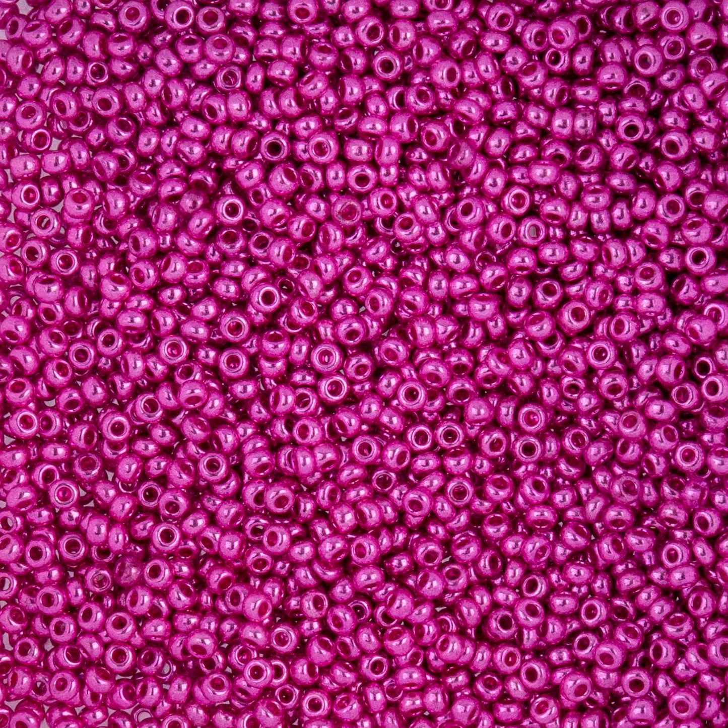 Czech Seed Beads apx. 22g Vial 10/0 Metallic Pink