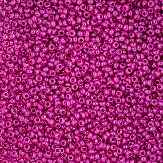 Czech Seed Beads apx. 22g Vial 10/0 Metallic Pink