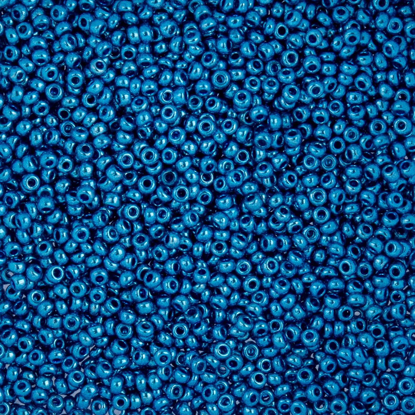 Czech Seed Beads apx. 22g Vial 10/0 Metallic Blue
