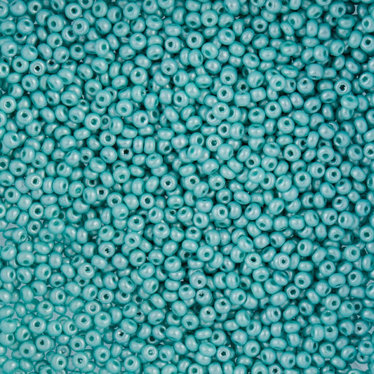 Czech Seed Beads apx. 22g Vial 10/0 Shiny Turquoise