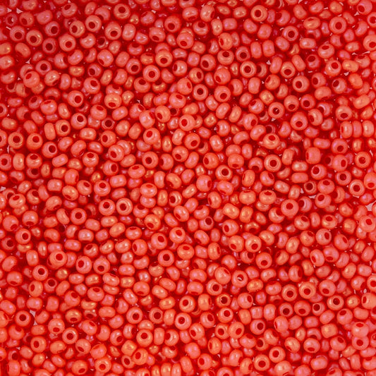 Czech Seed Beads apx. 22g Vial 10/0 Chalk Pink Rainbow Solgel