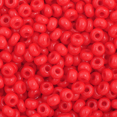 Czech Seed Bead 11/0 Vial Opaque Medium Red apx23g