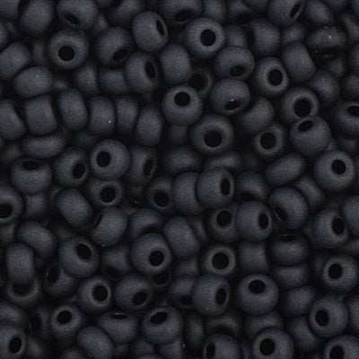 Czech Seed Bead 11/0 Opaque Black Matt