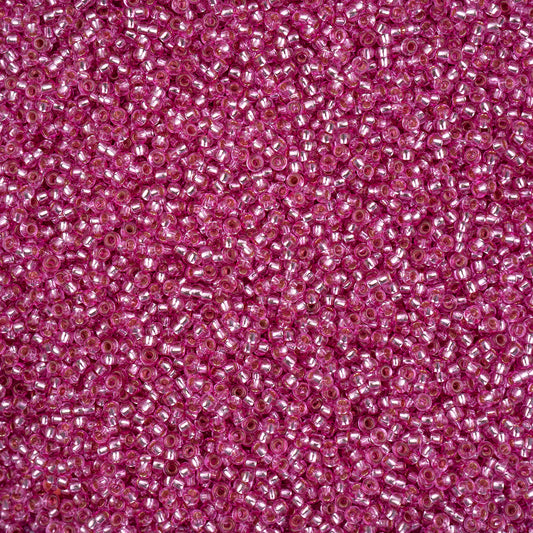Czech Seed Bead 11/0 Vial S/L Bubble Gum Pink Solgel apx23g