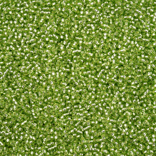 Czech Seed Bead 11/0 Vial S/L Green Solgel apx23g