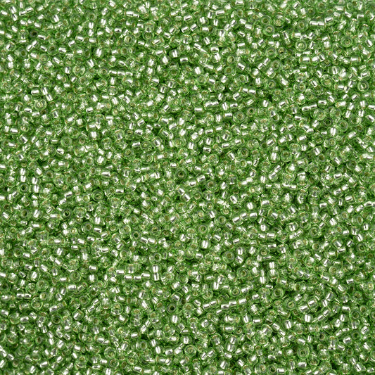 Czech Seed Bead 11/0 Vial S/L Dark Green Solgel apx23g