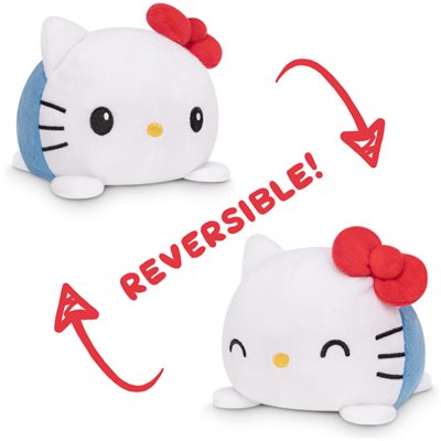 Reversible: Sanrio Hello Kitty Plushie (Happy + Happy / White & Blue)