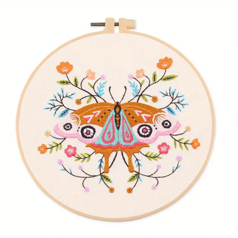 Embroidery Kits, Starter Kit with Butterfly