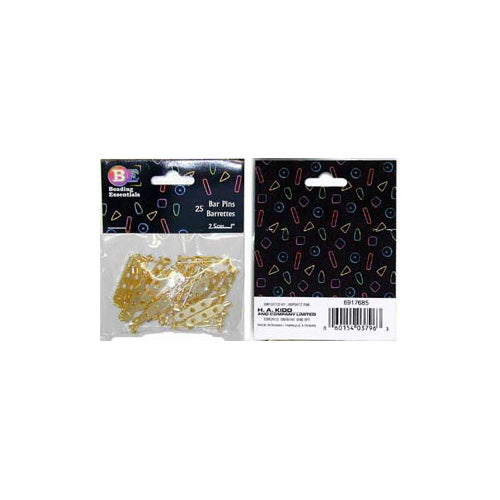 BEADING ESSENTIALS Pin Backs - 25cm - Gold