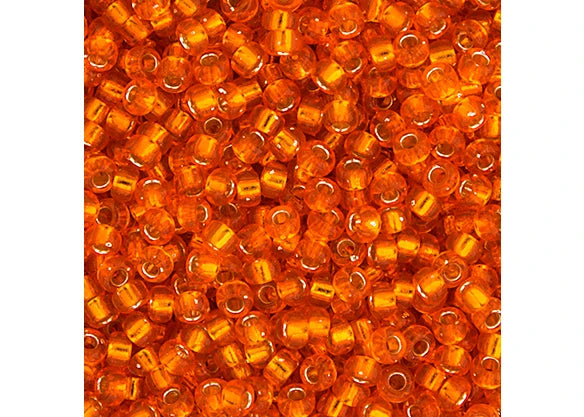 MIYUKI SEED BEAD 15/0 APX.22G ORANGE SILVER LINED