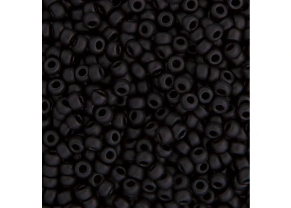 MIYUKI SEED BEAD 15/0 APX.22G BLACK MATTE