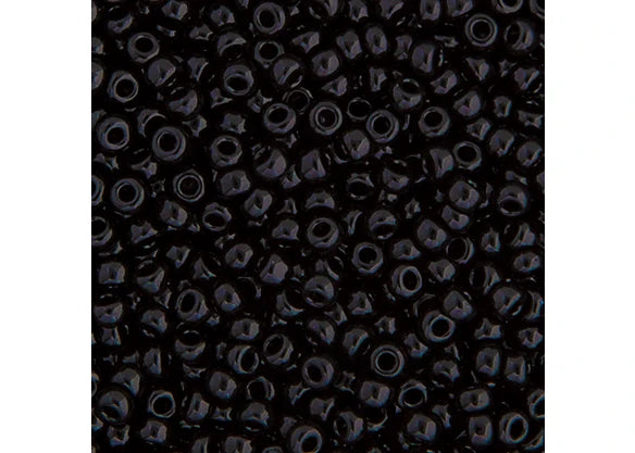 MIYUKI SEED BEAD 15/0 APX.22G BLACK OPAQUE