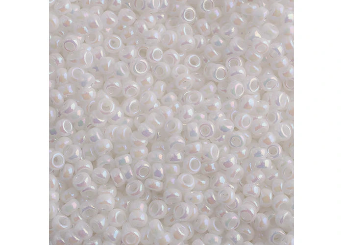 MIYUKI SEED BEAD 15/0 APX.22G WHITE PEARL AB