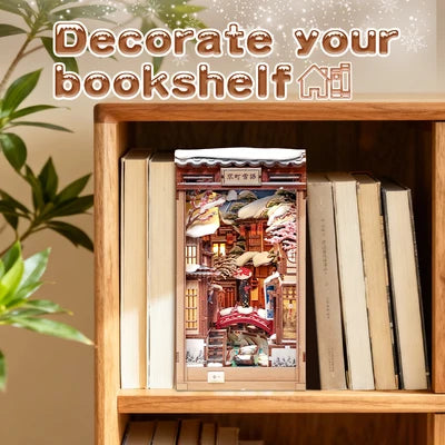 CUTEBEE DIY Book Nook Kit  Kyoto Snow Whisper