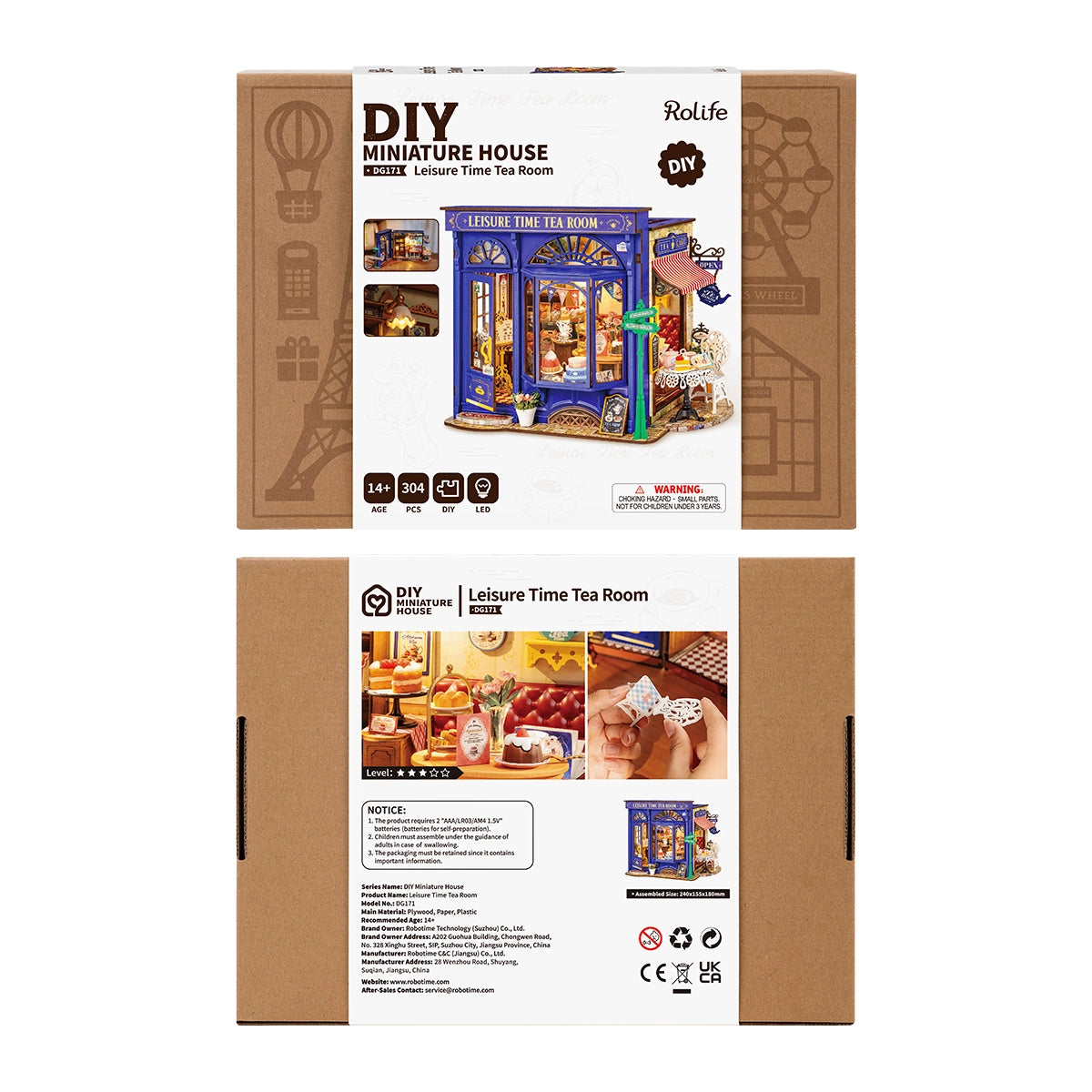 Rolife DIY Miniature House - Leisure Time Tea Room DG171