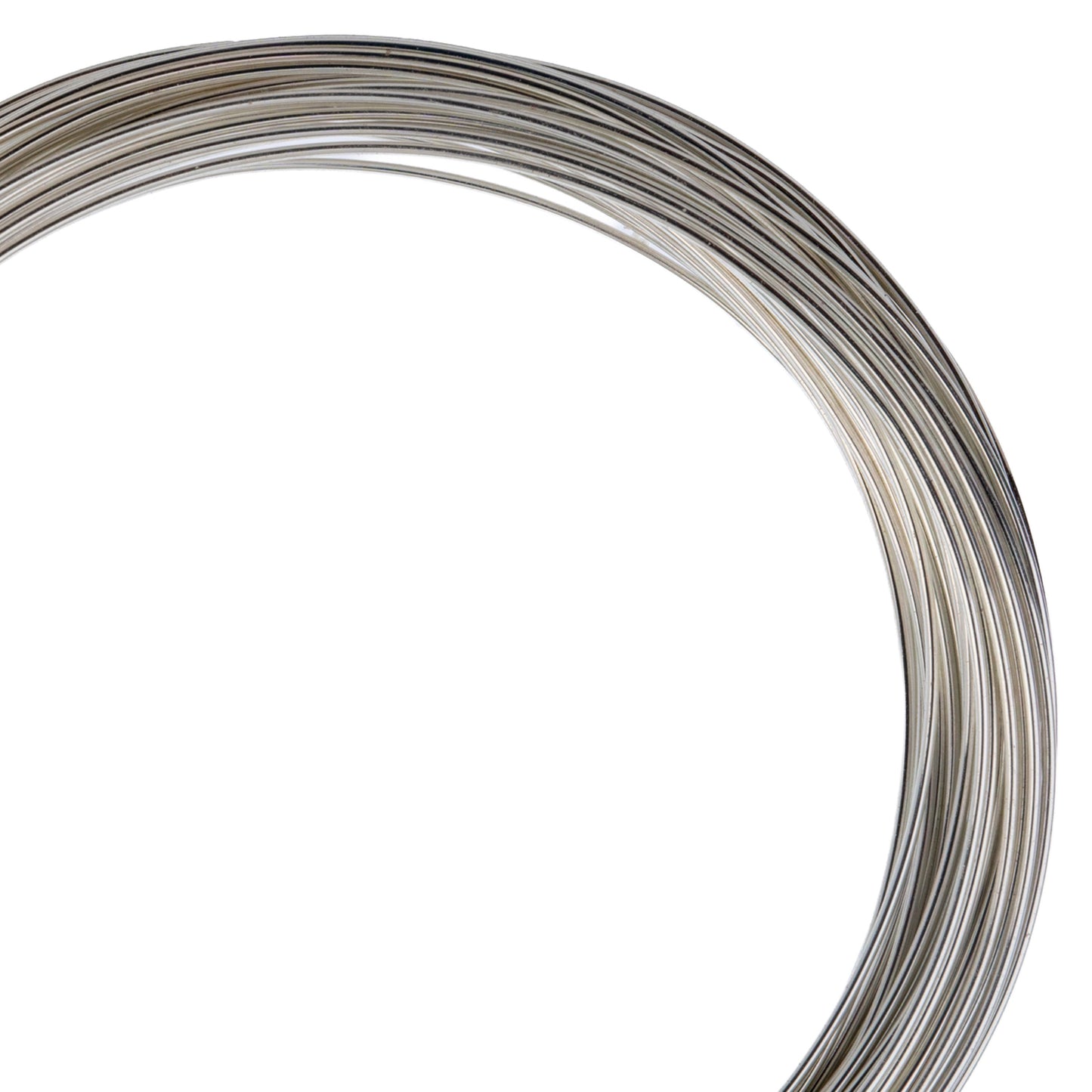 Metal Complex German Style Wire No-Tarnish RND 22ga (0.64mm) 32.8.ft (10m) Silver Plated