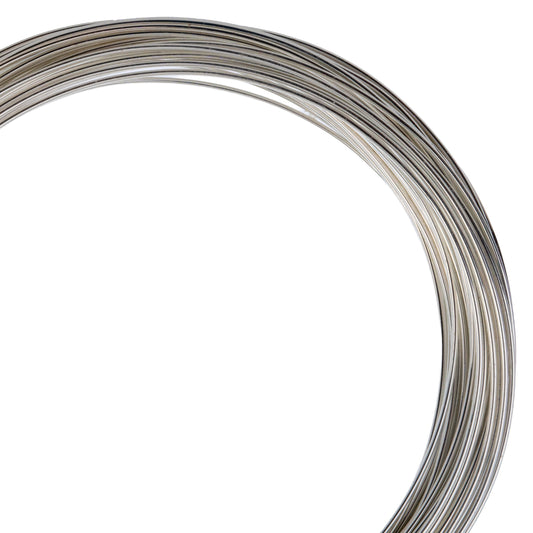 Metal Complex German Style Wire No-Tarnish RND 22ga (0.64mm) 32.8.ft (10m) Silver Plated