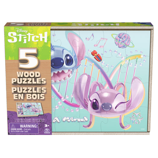 Wooden Puzzles 5-in-1 - Stitch