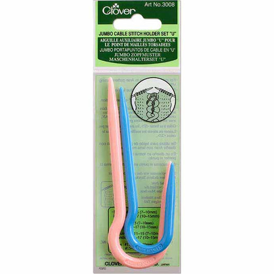 CLOVER 3008 - Cable Stitch Holders - Jumbo - 2 pcs.