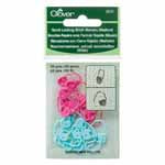 CLOVER 3031 Quick Locking Stitch Markers - Medium - 20 pcs
