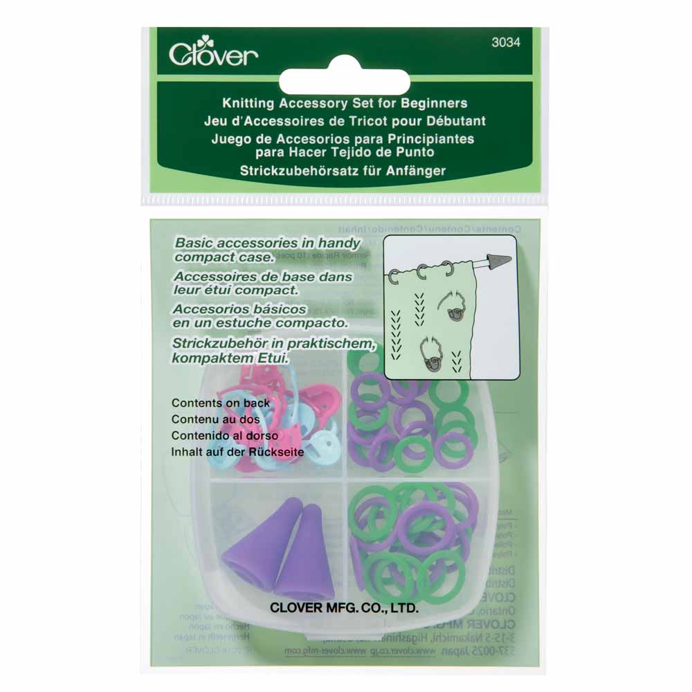 CLOVER 3034 Knitting Accessory Set for Beginners - 32 pcs