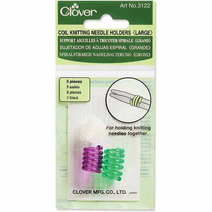 CLOVER 3122 - Coil Knitting Needle Holders - Large - 3 pcs.