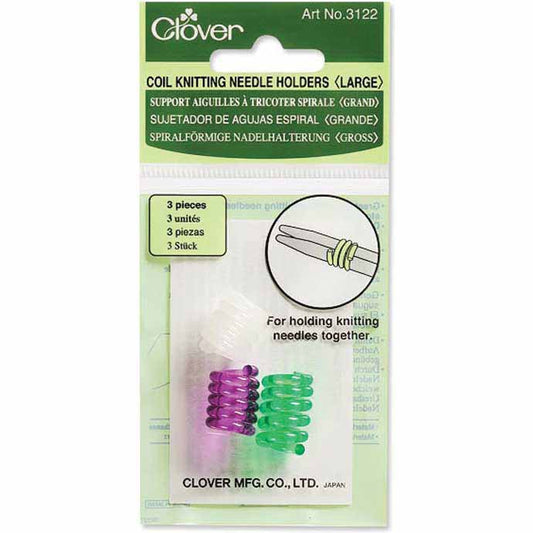 CLOVER 3122 - Coil Knitting Needle Holders - Large - 3 pcs.