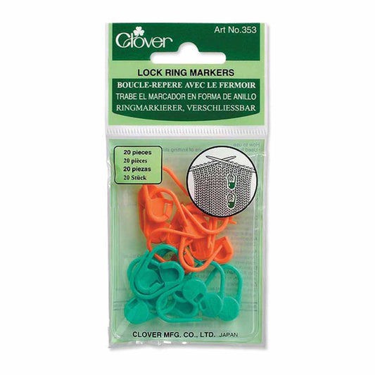 CLOVER 353 - Locking Stitch Markers - 20 pcs.