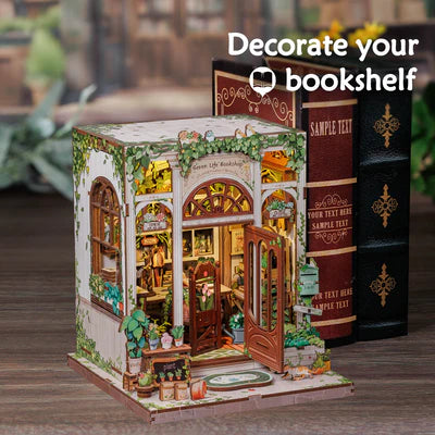 CUTEBEE DIY Book Nook Kit  Green Life Bookshop