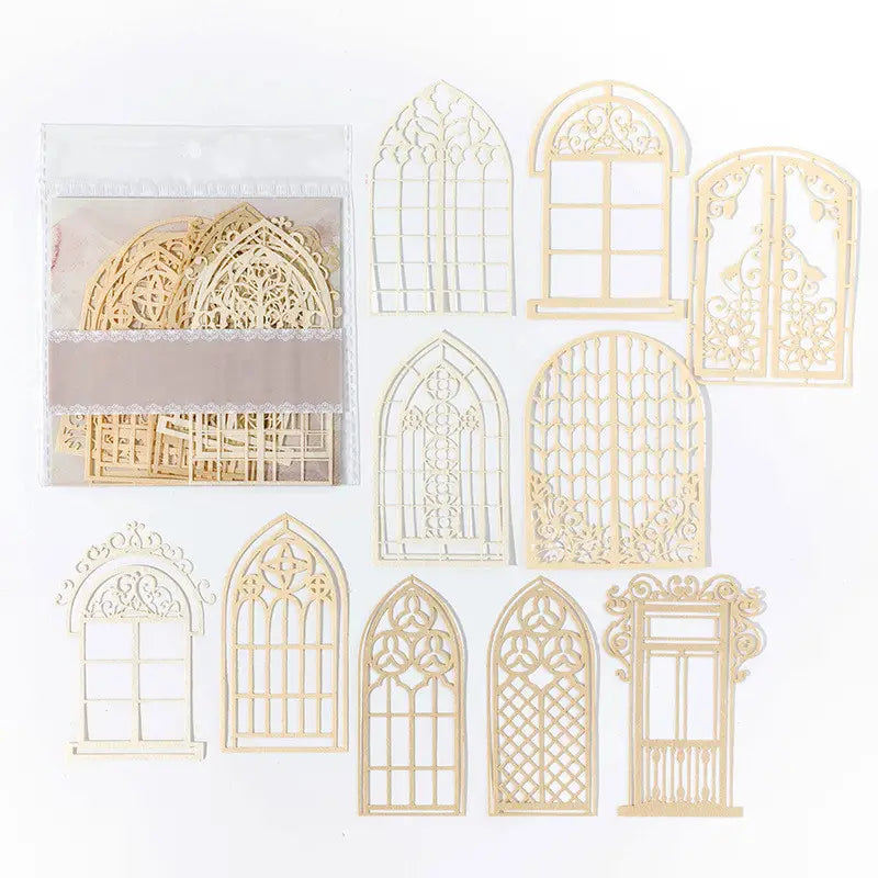 Vintage Flower Window Diecut