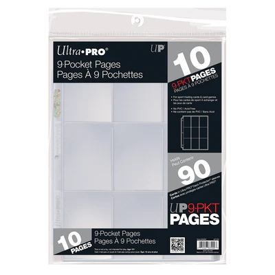 9-Pocket Retail Page for Standard Size Cards (10ct)