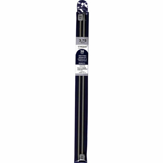UNIQUE KNITTING Single Point Knitting Needles 30cm (12″) Aluminum - 3.75mm/US 5