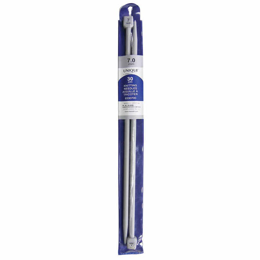 UNIQUE KNITTING Single Point Knitting Needles 30cm (12″) Plastic - 7mm