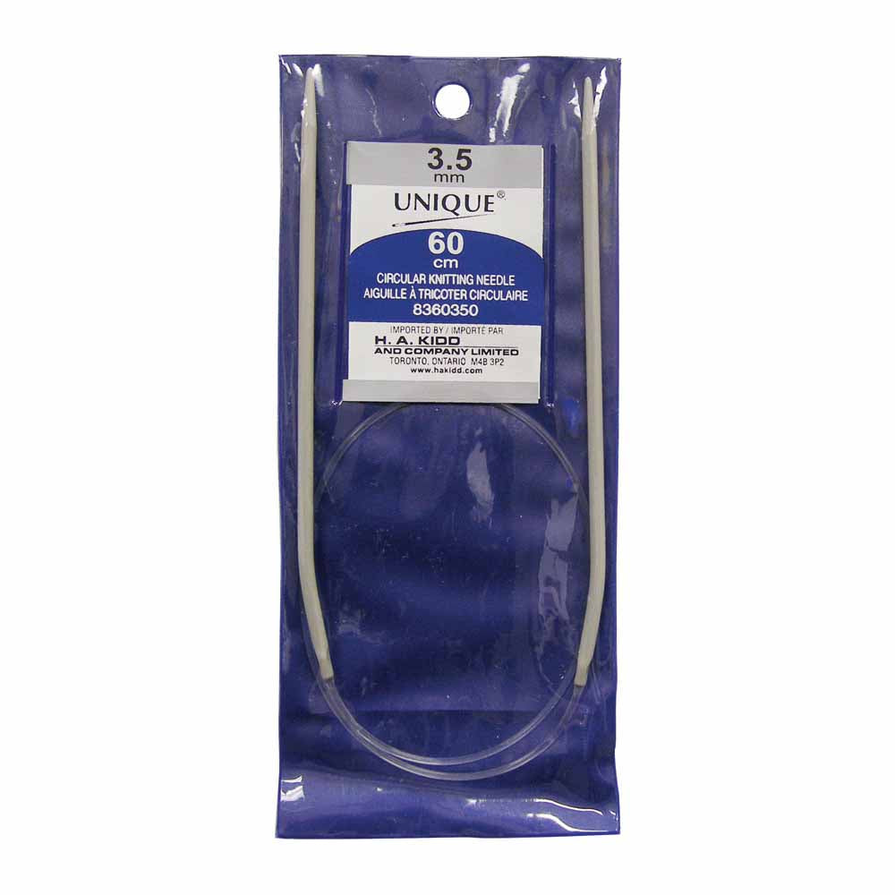 UNIQUE KNITTING Circular Knitting Needles 60cm (24″) Aluminum - 3.5mm/US 4