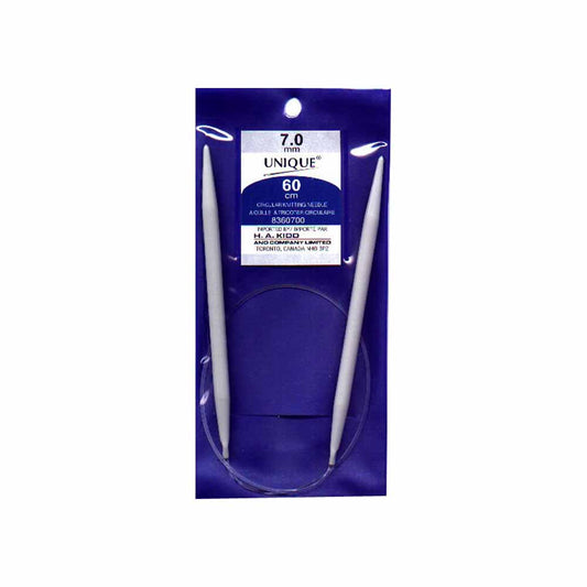 UNIQUE KNITTING Circular Knitting Needles 60cm (24″) Aluminum - 7mm