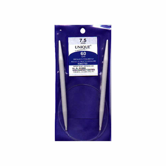 UNIQUE KNITTING Circular Knitting Needles 60cm (24″) Aluminum - 7.5mm