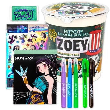 K-POP DEMON HUNTER RAMEN TUB STATIONARY SET