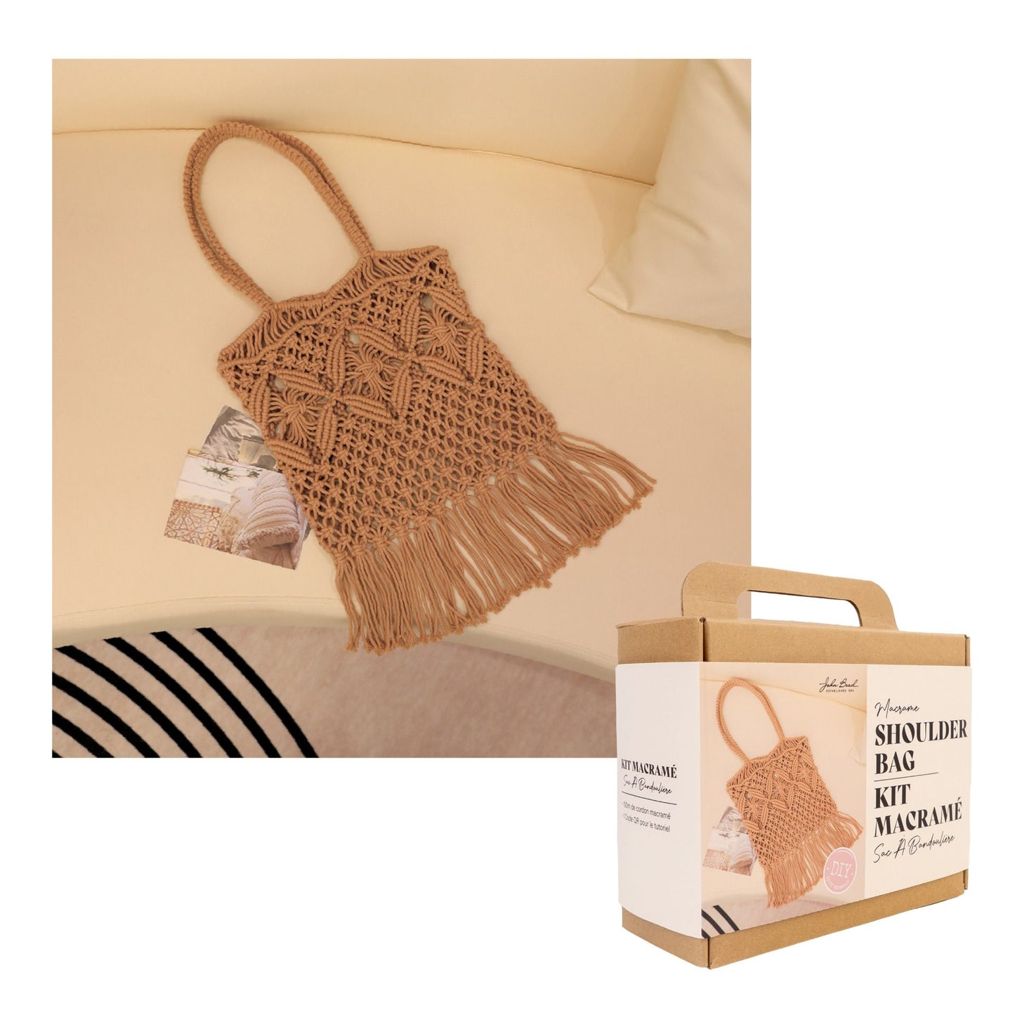 Macrame Shoulder Bag - DIY Kit 2pcs Multicolor
