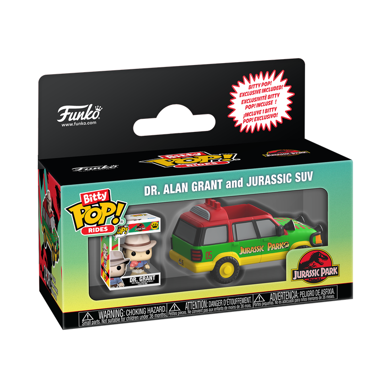 Jurassic Park Bitty Pop! Rides Dr. Alan Grant and Jurassic SUV