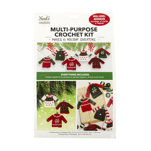 Holiday Sweaters Crochet Kit