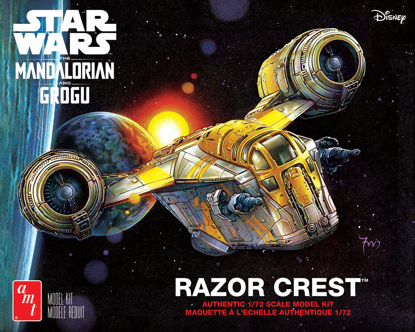 AMT Star Wars The Mandalorian and Grogu Razor Crest 1/72 Scale 1561