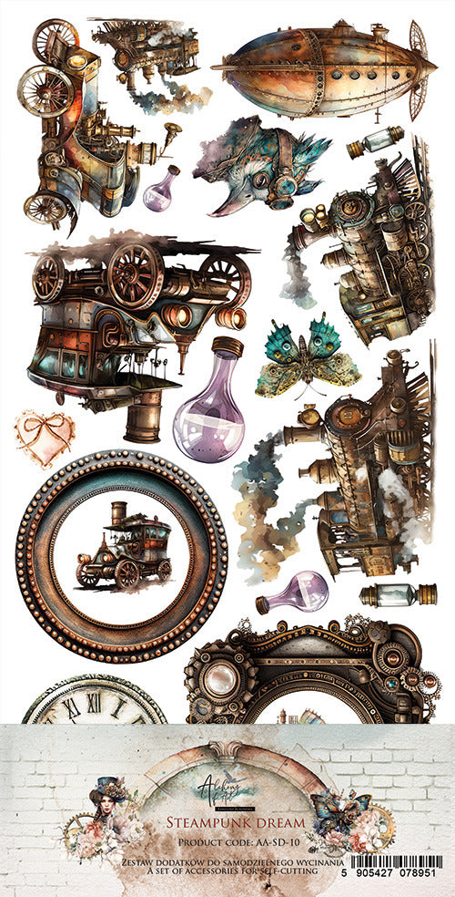 6X12 Extras Paper Set, Steampunk Dream