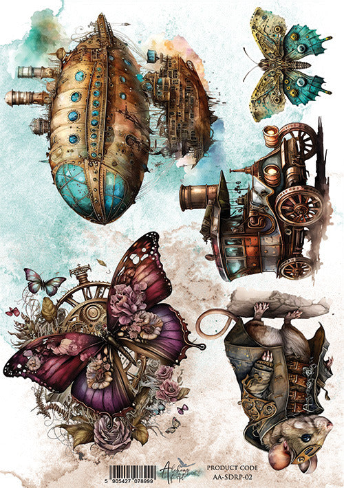 A4 Rice Paper, Steampunk Dream 02