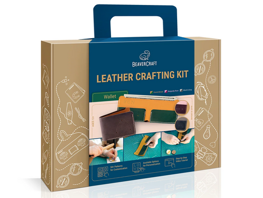 Wallet Leather Crafting Kit - Forest Brown